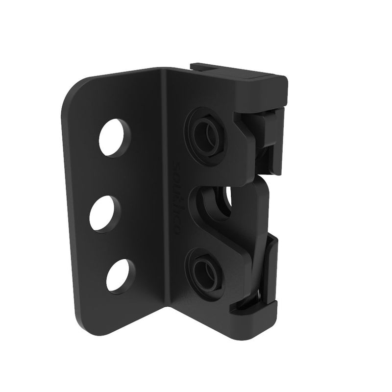 SOUTHCO Rotary Push-to-Close Latch, Micro Size, Single Stage, Bottom Trigger, 4.5 mm thru with Mounting Bracket, Steel, Zinc Nickel, Black [R4-05-23-501-15]