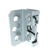 SOUTHCO Rotary Push-to-Close Latch, Micro Size, Single Stage, Bottom Trigger, Integrated Bumper, 4.5 mm thru with Mounting Bracket, Steel, Zinc Nickel, Bright [R4-05-23-505-77]