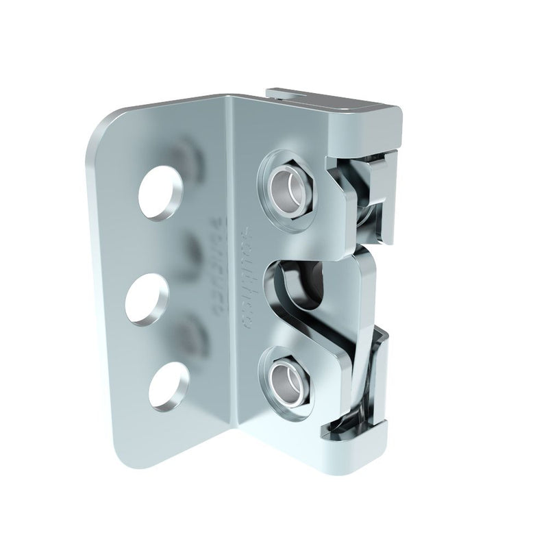 SOUTHCO Rotary Push-to-Close Latch, Micro Size, Single Stage, Bottom Trigger, Integrated Bumper, 4.5 mm thru with Mounting Bracket, Steel, Zinc Nickel, Bright [R4-05-23-505-77]