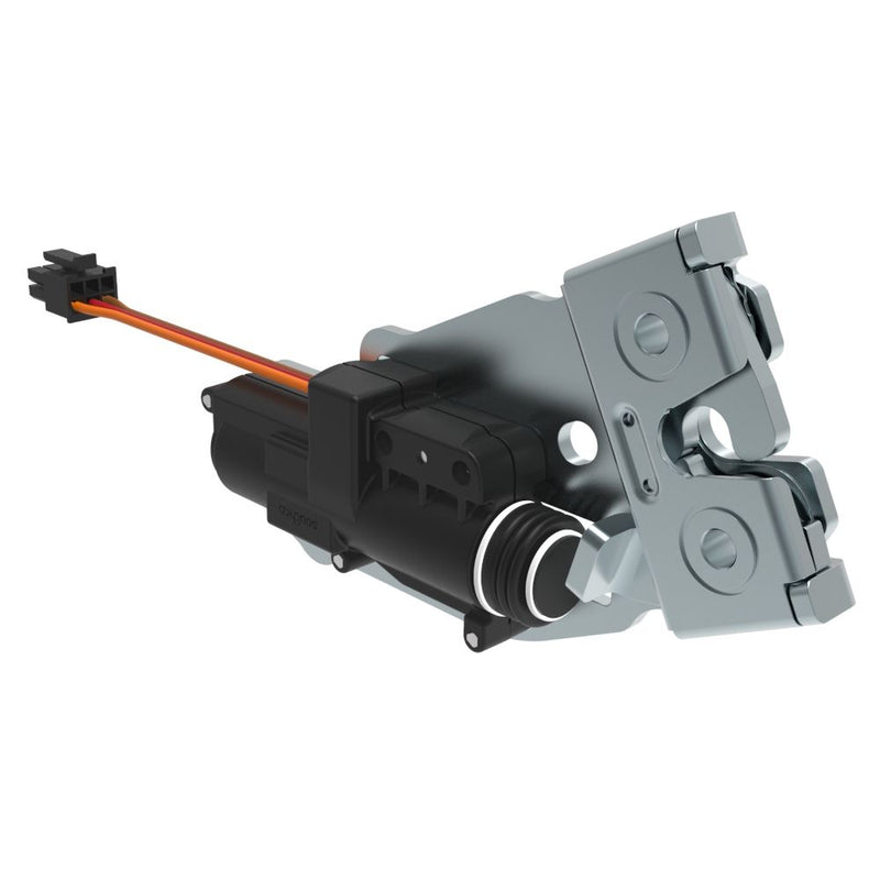 SOUTHCO Electronic Rotary Push-to-Close, Pull-to-Open Latch, Sealed, Plastic and Stainless Steel, Thru Holes, 5 Volts, with Connector [R4-05-50-9EF1-20]