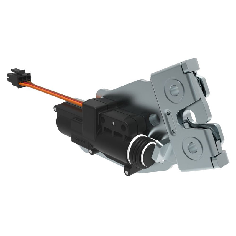 SOUTHCO Electronic Rotary Push-to-Close, Pull-to-Open Latch, Sealed, Plastic and Stainless Steel, Adhesive Backed, 5 Volts, with Connector [R4-05-55-9EF1-20]