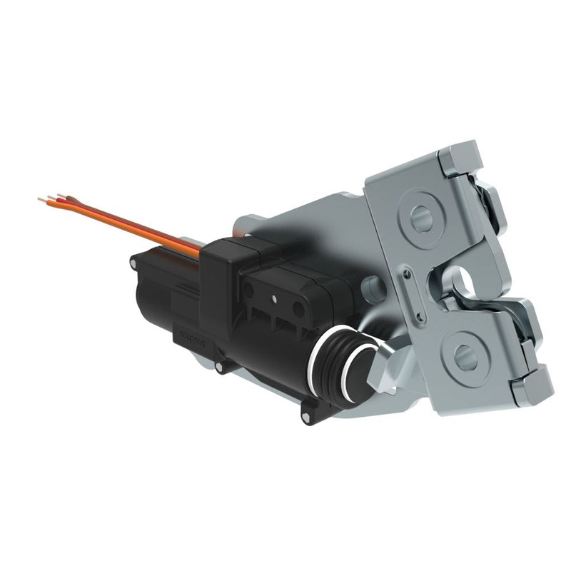SOUTHCO Electronic Rotary Push-to-Close, Pull-to-Open Latch, Sealed, Plastic and Stainless Steel, Adhesive Backed, 12 Volts, without Connector [R4-05-55-9EK1-20]