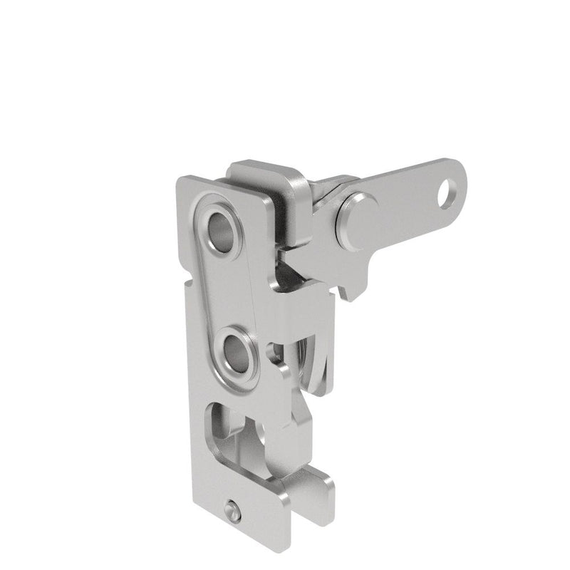 SOUTHCO Rotary Push-to-Close Latch, Small Size, Single Stage, Perpendicular Lever, 7.2 mm Through Hole, Stainless Steel, Passivate [R4-10-10-101-20]