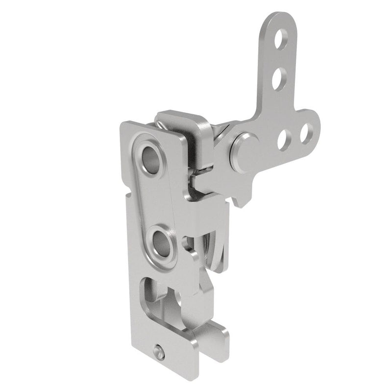 SOUTHCO Rotary Push-to-Close Latch, Small Size, Single Stage, 2-Point Lever, 7.2 mm Through Hole, Stainless Steel, Passivate [R4-10-10-301-20]