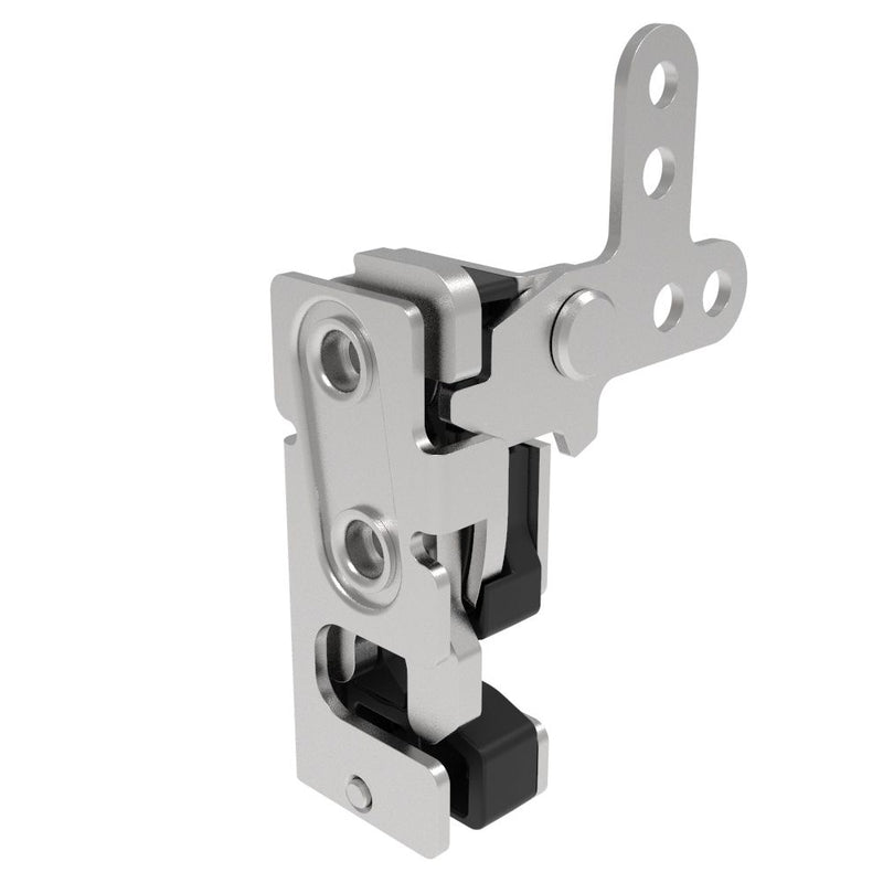SOUTHCO Rotary Push-to-Close Latch, Small Size, Single Stage, with Integrated Bumper, 2-Point Trigger, 7.2 mm Thru, Stainless Steel, Passivated [R4-10-10-305-20]
