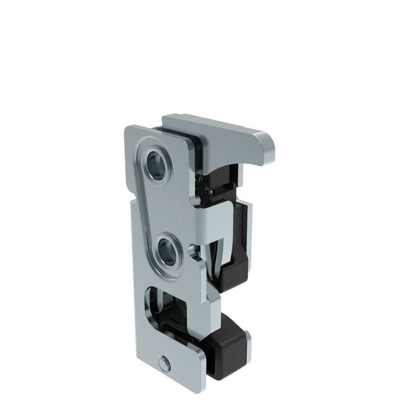SOUTHCO Rotary Push-to-Close Latch, Small Size, Single Stage, with Integrated Bumper, Hand Operated, 7.2 mm Through Hole, Steel, Zinc Plate, Bright chromate [R4-10-10-405-10]