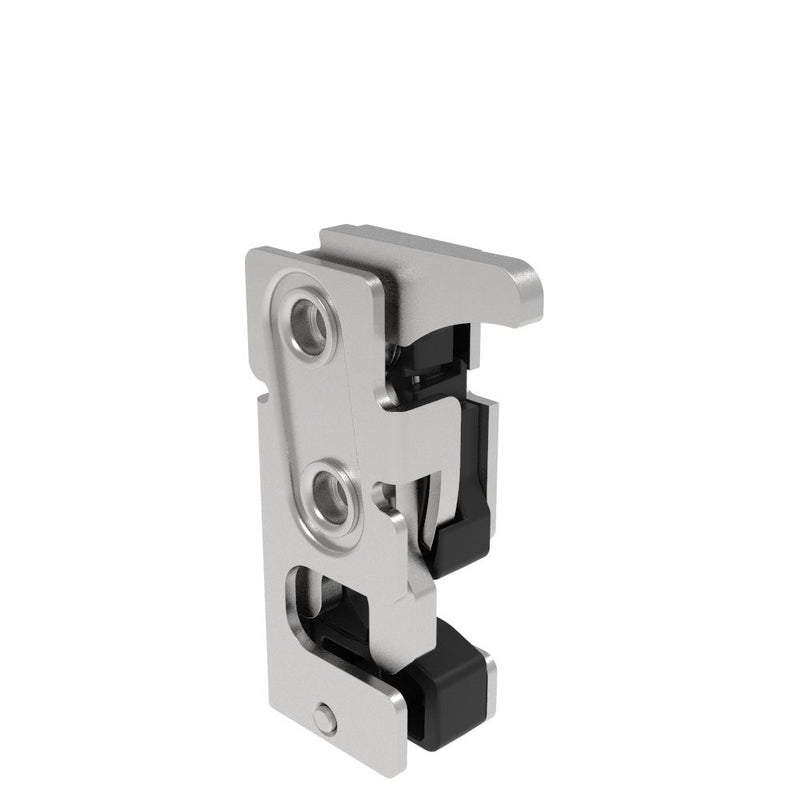 SOUTHCO Rotary Push-to-Close Latch, Small Size, Single Stage, with Integrated Bumper, Hand Operated Trigger, 7.2 mm Thru, Stainless Steel, Passivated [R4-10-10-405-20]