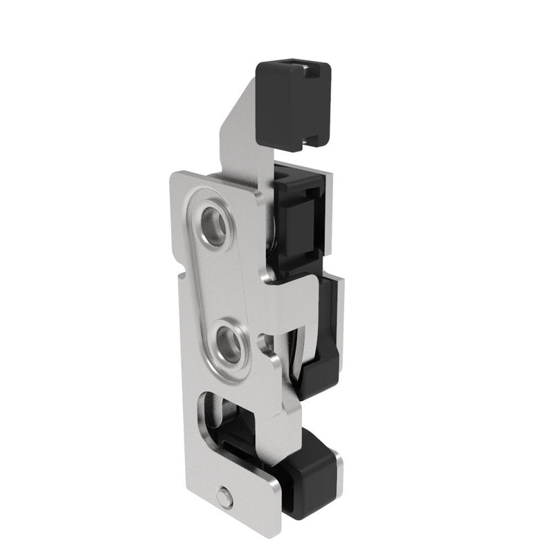 SOUTHCO Rotary Push-to-Close Latch, Small Size, Single Stage, with Integrated Bumper, Direct Trigger, 7.2 mm Thru, Stainless Steel, Passivated [R4-10-10-905-20]