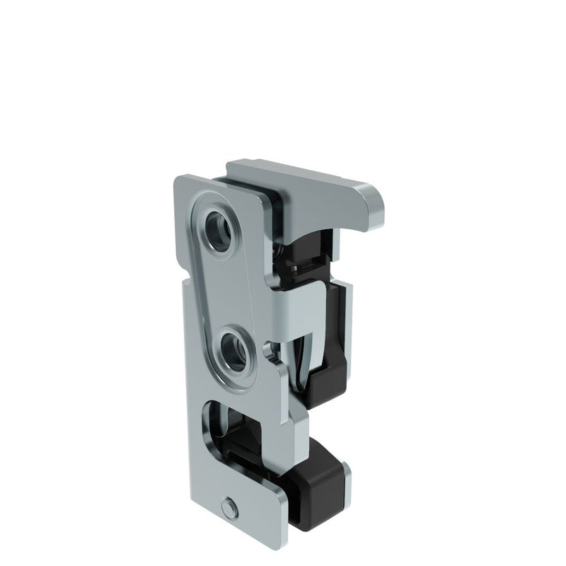 SOUTHCO Rotary Push-to-Close Latch, Small Size, Single Stage, with Integrated Bumper, Hand Operated, 1/4-20 Thread, Steel, Zinc Plate, Bright chromate [R4-10-11-405-10]