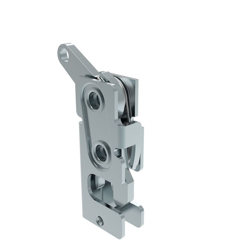 SOUTHCO Rotary Push-to-Close Latch, Small Size, Single Stage, Bottom Trigger, 1/4-20 Thread, Steel, Zinc Plate, Bright chromate [R4-10-11-501-10]