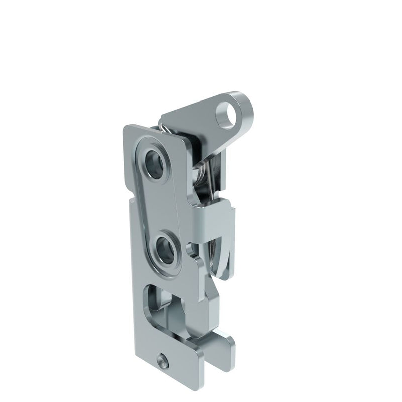 SOUTHCO Rotary Push-to-Close Latch, Small Size, Single Stage, Top Trigger, 1/4-20 Thread, Steel, Zinc Plate, Bright chromate [R4-10-11-601-10]