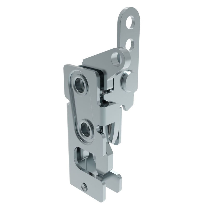SOUTHCO Rotary Push-to-Close Latch, Small Size, Single Stage, with Standard, Dual Trigger, In-line / Top Trigger, 1/4-20 Thread, Steel, Zinc Plate, Bright chromate [R4-10-11-801-10]