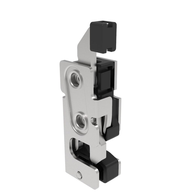 SOUTHCO Rotary Push-to-Close Latch, Small Size, Single Stage, with Integrated Bumper, Direct Trigger, 1/4-20 Thread, Stainless Steel, Passivated [R4-10-11-905-20]