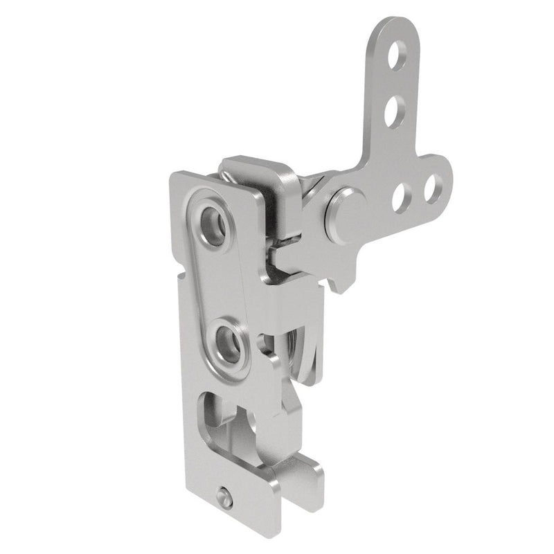 SOUTHCO Rotary Push-to-Close Latch, Small Size, Single Stage, 2-Point Lever, M6 Thread, Stainless Steel, Passivate [R4-10-12-301-20]