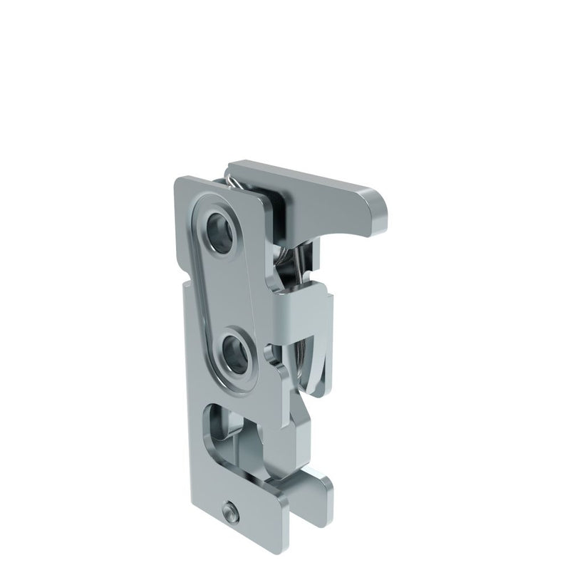 SOUTHCO Rotary Push-to-Close Latch, Small Size, Single Stage, Direct, M6 Thread, Steel, Zinc Plate, Bright chromate [R4-10-12-401-10]