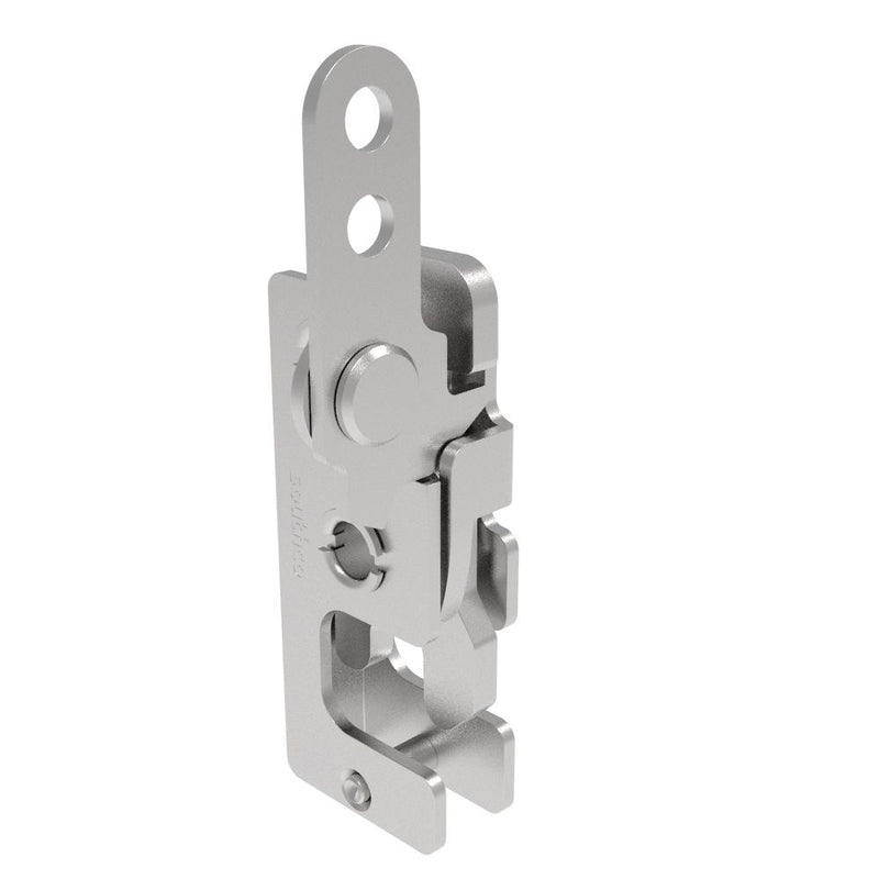 SOUTHCO Rotary Push-to-Close Latch, Small Size, Single Stage, In-Line Lever, 7.2 mm Through Hole, Stainless Steel, Passivate [R4-10-20-201-20]