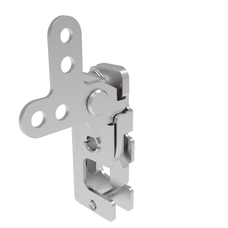 SOUTHCO Rotary Push-to-Close Latch, Small Size, Single Stage, 2-Point Lever, 7.2 mm Through Hole, Stainless Steel, Passivate [R4-10-20-301-20]