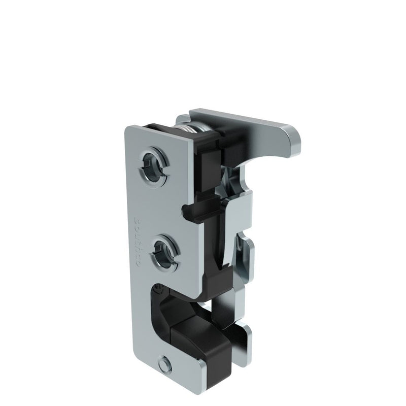 SOUTHCO Rotary Push-to-Close Latch, Small Size, Single Stage, with Integrated Bumper, Hand Operated, 7.2 mm Through Hole, Steel, Zinc Plate, Bright chromate [R4-10-20-405-10]