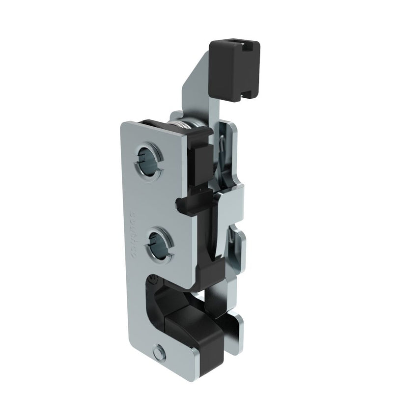 SOUTHCO Rotary Push-to-Close Latch, Small Size, Single Stage, with Integrated Bumper, Direct Trigger, 7.2 mm Thru, Steel, Zinc Plate, Bright chromate [R4-10-20-905-10]