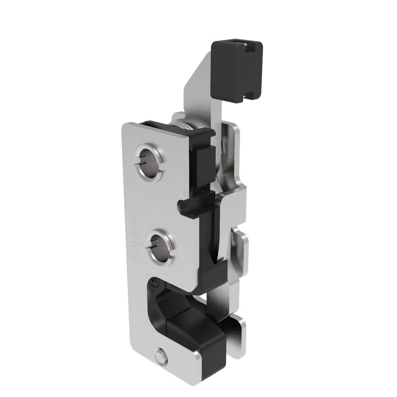 SOUTHCO Rotary Push-to-Close Latch, Small Size, Single Stage, with Integrated Bumper, Direct Trigger, 7.2 mm Thru, Stainless Steel, Passivated [R4-10-20-905-20]