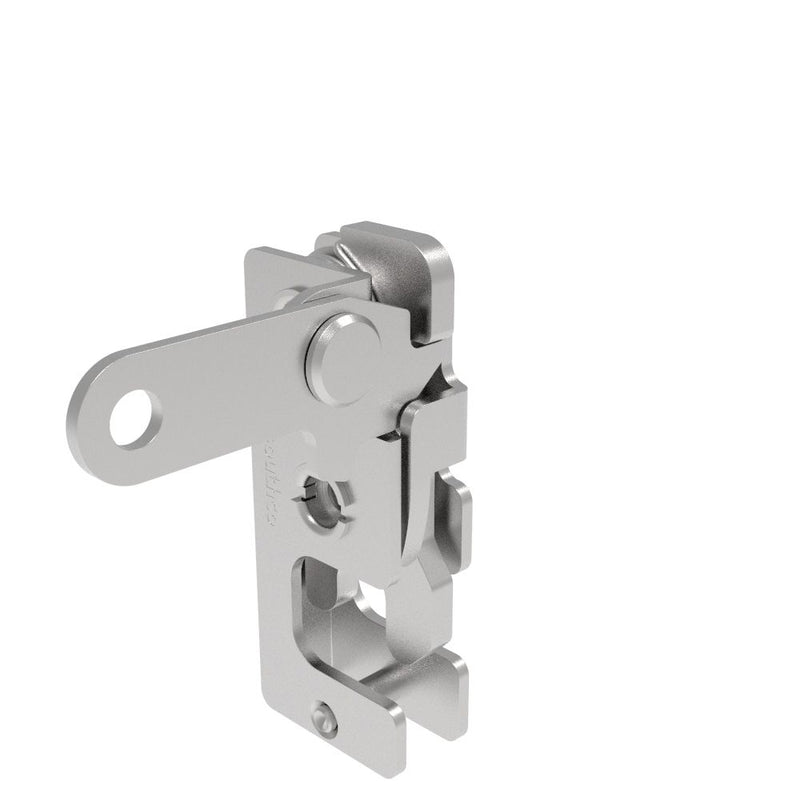 SOUTHCO Rotary Push-to-Close Latch, Small Size, Single Stage, Perpendicular Lever, 1/4-20 Thread, Stainless Steel, Passivate [R4-10-21-101-20]