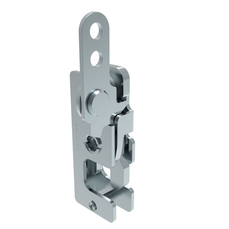 SOUTHCO Rotary Push-to-Close Latch, Small Size, Single Stage, In-Line Lever, 1/4-20 Thread, Steel, Zinc Plate, Bright chromate [R4-10-21-201-10]