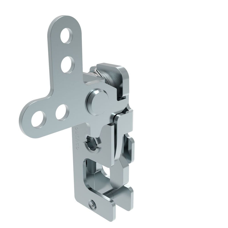 SOUTHCO Rotary Push-to-Close Latch, Small Size, Single Stage, 2-Point Lever, 1/4-20 Thread, Steel, Zinc Plate, Bright chromate [R4-10-21-301-10]