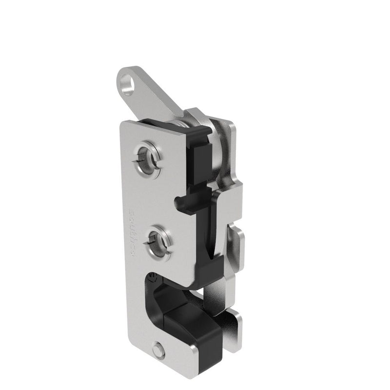 SOUTHCO Rotary Push-to-Close Latch, Small Size, Single Stage, with Integrated Bumper, Bottom Trigger, 1/4-20 Thread, Stainless Steel, Passivated [R4-10-21-505-20]
