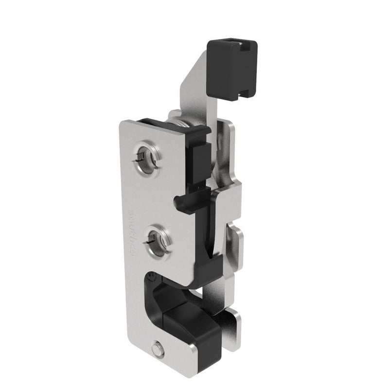 SOUTHCO Rotary Push-to-Close Latch, Small Size, Single Stage, with Integrated Bumper, Direct Trigger, 1/4-20 Thread, Stainless Steel, Passivated [R4-10-21-905-20]