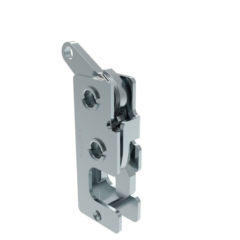 SOUTHCO Rotary Push-to-Close Latch, Small Size, Single Stage, Bottom Trigger, M6 Thread, Steel, Zinc Plate, Bright chromate [R4-10-22-501-10]