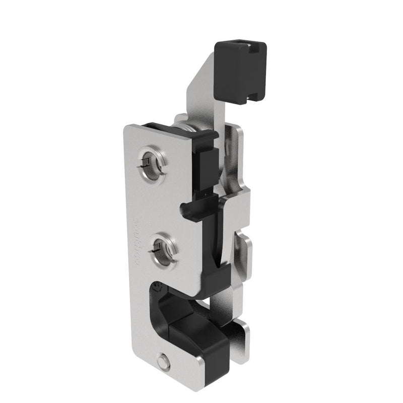 SOUTHCO Rotary Push-to-Close Latch, Small Size, Single Stage, with Integrated Bumper, Direct Trigger, M6 Thread, Stainless Steel, Passivated [R4-10-22-905-20]