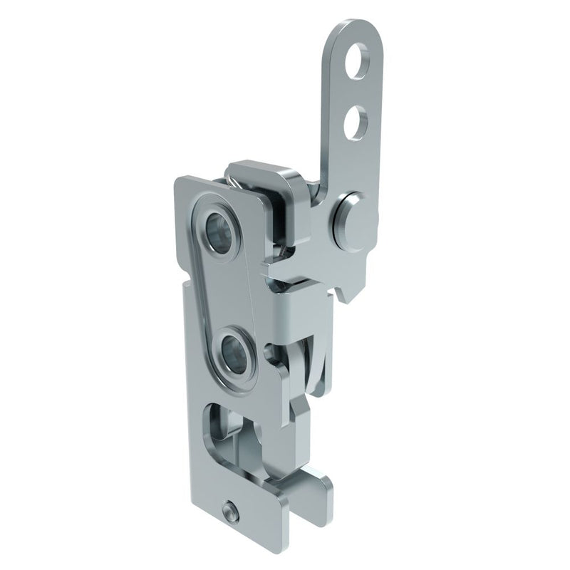 SOUTHCO Rotary Push-to-Close Latch, Small Size, Two Stage, In-Line Lever, 7.2 mm Through Hole, Steel, Zinc Plate, Bright chromate [R4-10-30-201-10]