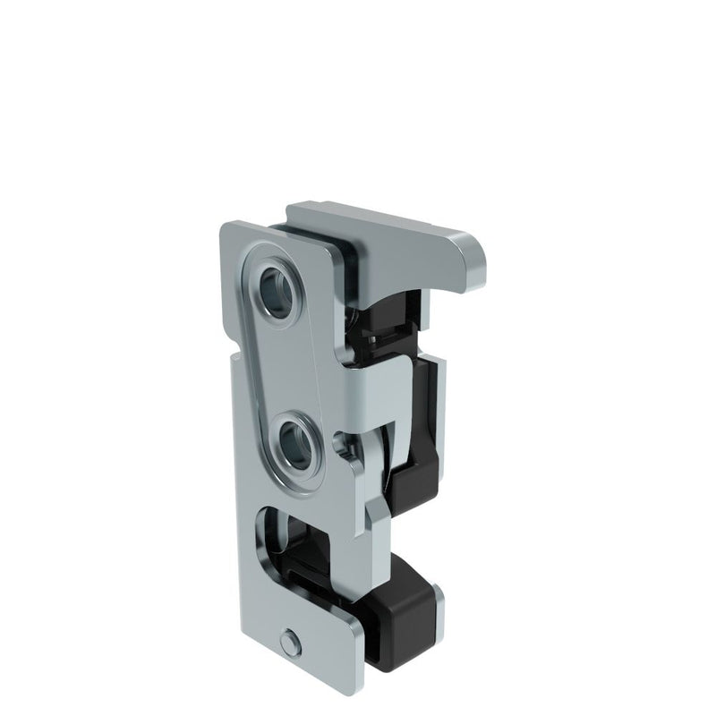 SOUTHCO Rotary Push-to-Close Latch, Small Size, Two Stage, with Integrated Bumper, Hand Operated, 7.2 mm Through Hole, Steel, Zinc Plate, Bright chromate [R4-10-30-405-10]