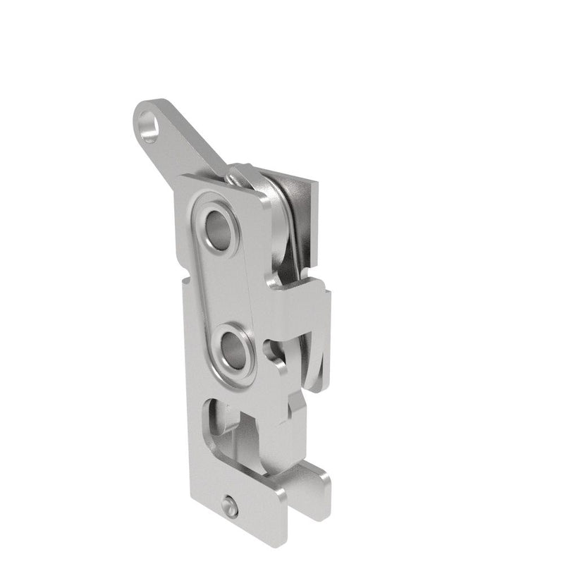 SOUTHCO Rotary Push-to-Close Latch, Small Size, Two Stage, Bottom Trigger, 7.2 mm Through Hole, Stainless Steel, Passivate [R4-10-30-501-20]