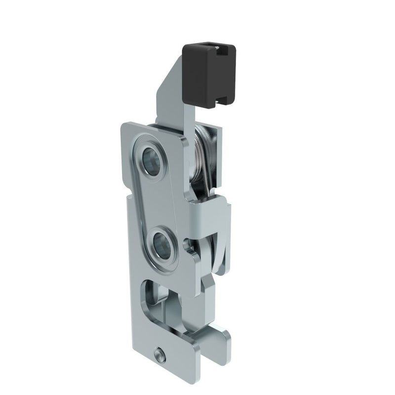 SOUTHCO Rotary Push-to-Close Latch, Small Size, Two Stage, with Standard, Direct Trigger, 7.2 mm Thru, Steel, Zinc Plate, Bright chromate [R4-10-30-901-10]