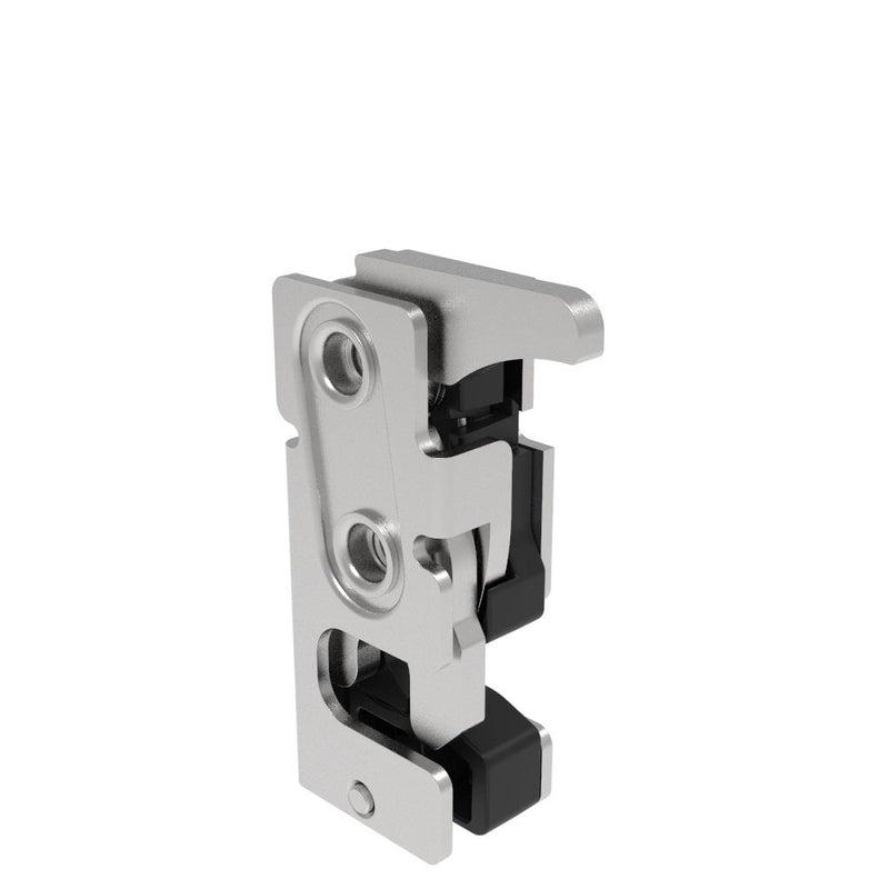 SOUTHCO Rotary Push-to-Close Latch, Small Size, Two Stage, with Integrated Bumper, Hand Operated Trigger, 1/4-20 Thread, Stainless Steel, Passivated [R4-10-31-405-20]