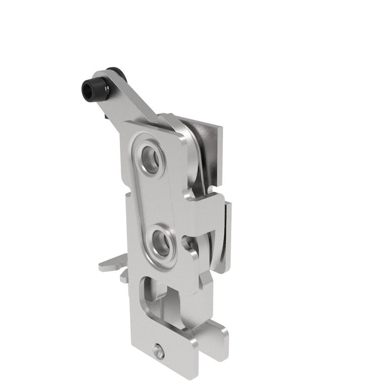 SOUTHCO Rotary Push-to-Close Latch, Small Size, Two Stage, with Integrated Cable Mounting Bracket, Bottom Trigger, 1/4-20 Thread, Stainless Steel, Passivated [R4-10-31-502-20]