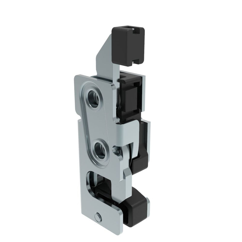 SOUTHCO Rotary Push-to-Close Latch, Small Size, Two Stage, with Integrated Bumper, Direct Trigger, 1/4-20 Thread, Steel, Zinc Plate, Bright chromate [R4-10-31-905-10]