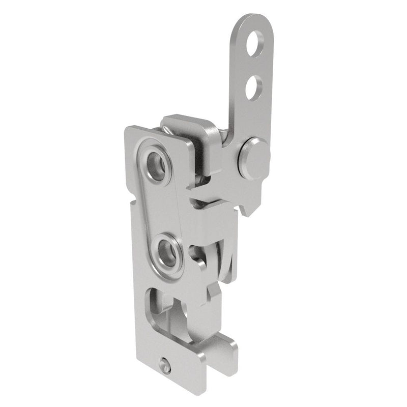 SOUTHCO Rotary Push-to-Close Latch, Small Size, Two Stage, In-Line Lever, M6 Thread, Stainless Steel, Passivate [R4-10-32-201-20]