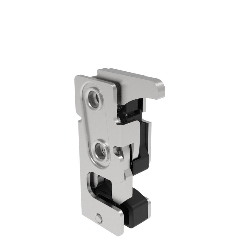 SOUTHCO Rotary Push-to-Close Latch, Small Size, Two Stage, with Integrated Bumper, Hand Operated Trigger, M6 Thread, Stainless Steel, Passivated [R4-10-32-405-20]