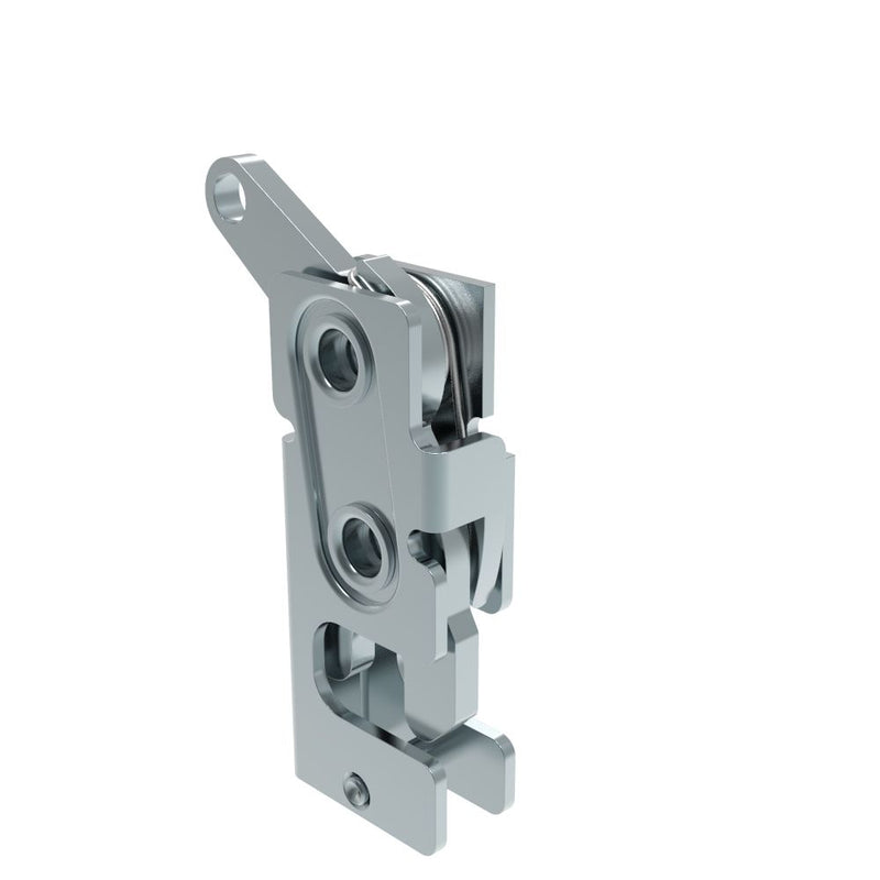 SOUTHCO Rotary Push-to-Close Latch, Small Size, Two Stage, Bottom Trigger, M6 Thread, Steel, Zinc Plate, Bright chromate [R4-10-32-501-10]