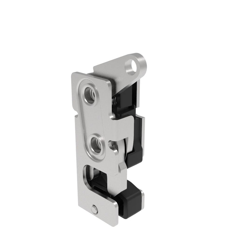 SOUTHCO Rotary Push-to-Close Latch, Small Size, Two Stage, with Integrated Bumper, Top Trigger, M6 Thread, Stainless Steel, Passivated [R4-10-32-605-20]