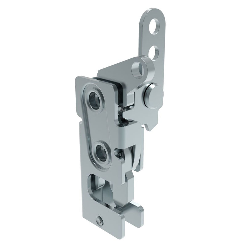 SOUTHCO Rotary Push-to-Close Latch, Small Size, Two Stage, with Standard, Dual Trigger, In-line / Top Trigger, M6 Thread, Steel, Zinc Plat [R4-10-32-801-10]
