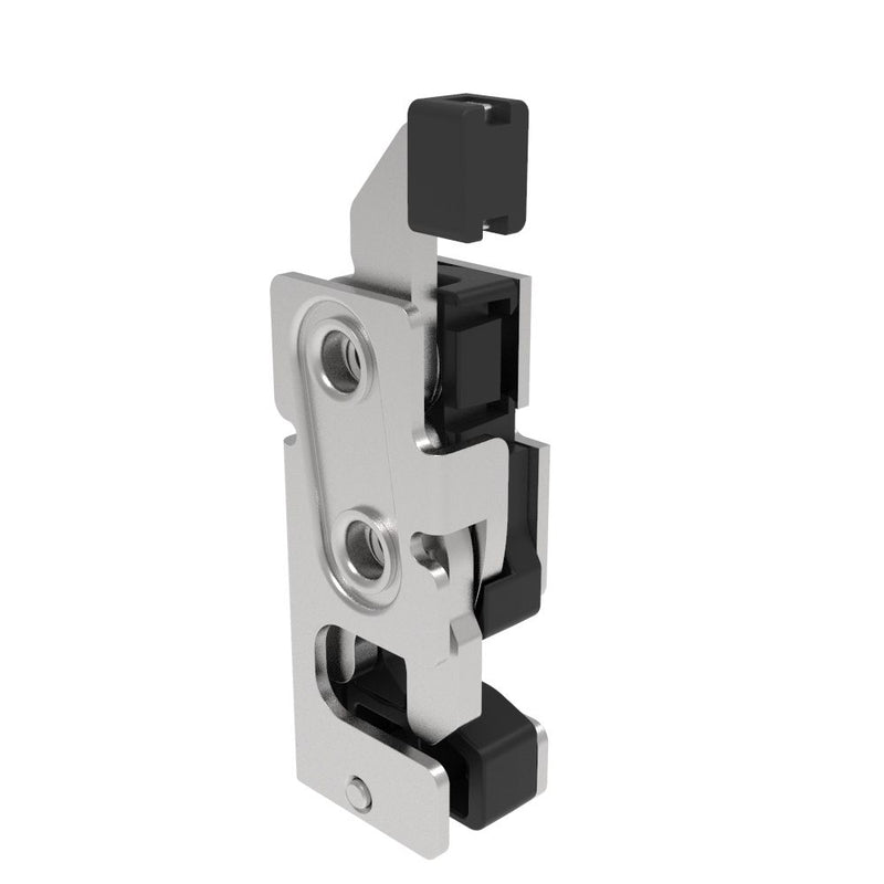 SOUTHCO Rotary Push-to-Close Latch, Small Size, Two Stage, with Integrated Bumper, Direct Trigger, M6 Thread, Stainless Steel, Passivated [R4-10-32-905-20]