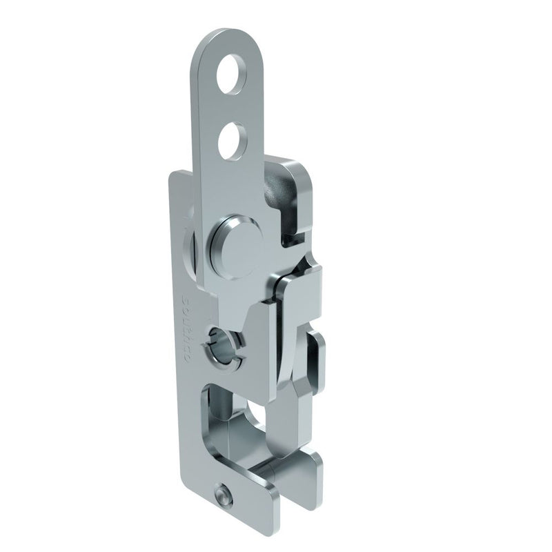 SOUTHCO Rotary Push-to-Close Latch, Small Size, Two Stage, In-Line Lever, 7.2 mm Through Hole, Steel, Zinc Plate, Bright chromate [R4-10-40-201-10]