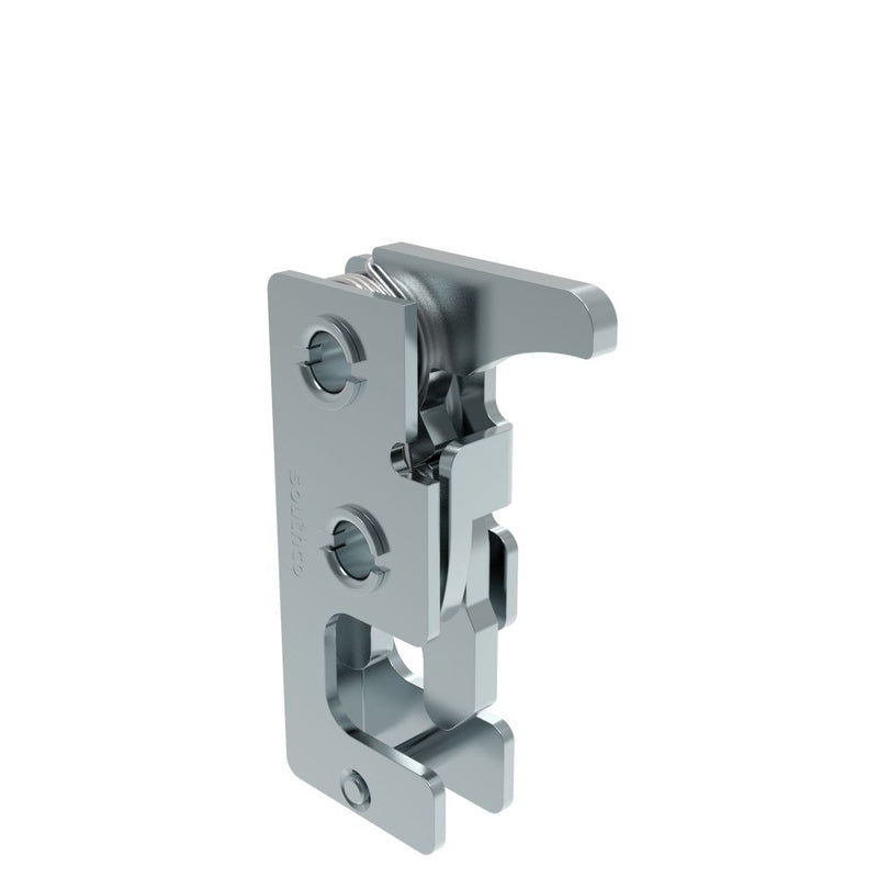 SOUTHCO Rotary Push-to-Close Latch, Small Size, Two Stage, Hand Operated, 7.2 mm Through Hole, Steel, Zinc Plate, Bright chromate [R4-10-40-401-10]