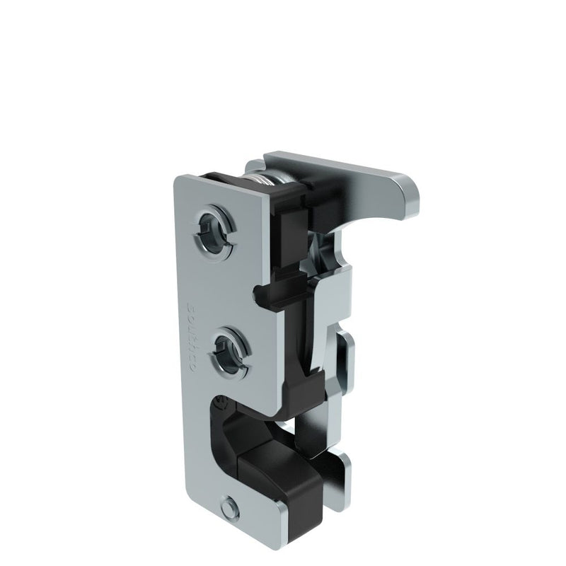 SOUTHCO Rotary Push-to-Close Latch, Small Size, Two Stage, with Integrated Bumper, Hand Operated, 7.2 mm Through Hole, Steel, Zinc Plate, Bright chromate [R4-10-40-405-10]