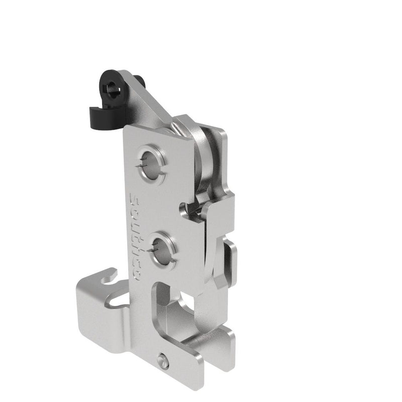 SOUTHCO Rotary Push-to-Close Latch, Small Size, Two Stage, with Integrated Cable Mounting Bracket, Bottom Trigger, 7.2 mm Thru, Stainless Steel, Passivated [R4-10-40-502-20]