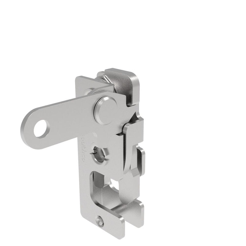 SOUTHCO Rotary Push-to-Close Latch, Small Size, Two Stage, Perpendicular Lever, 1/4-20 Thread, Stainless Steel, Passivate [R4-10-41-101-20]