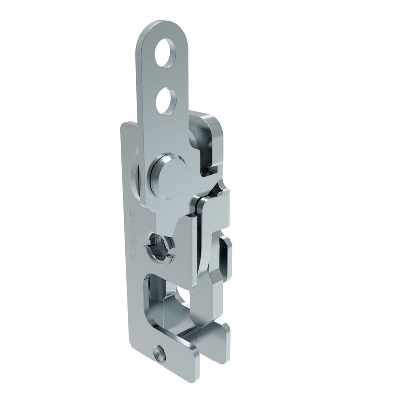 SOUTHCO Rotary Push-to-Close Latch, Small Size, Two Stage, In-Line Lever, 1/4-20 Thread, Steel, Zinc Plate, Bright chromate [R4-10-41-201-10]